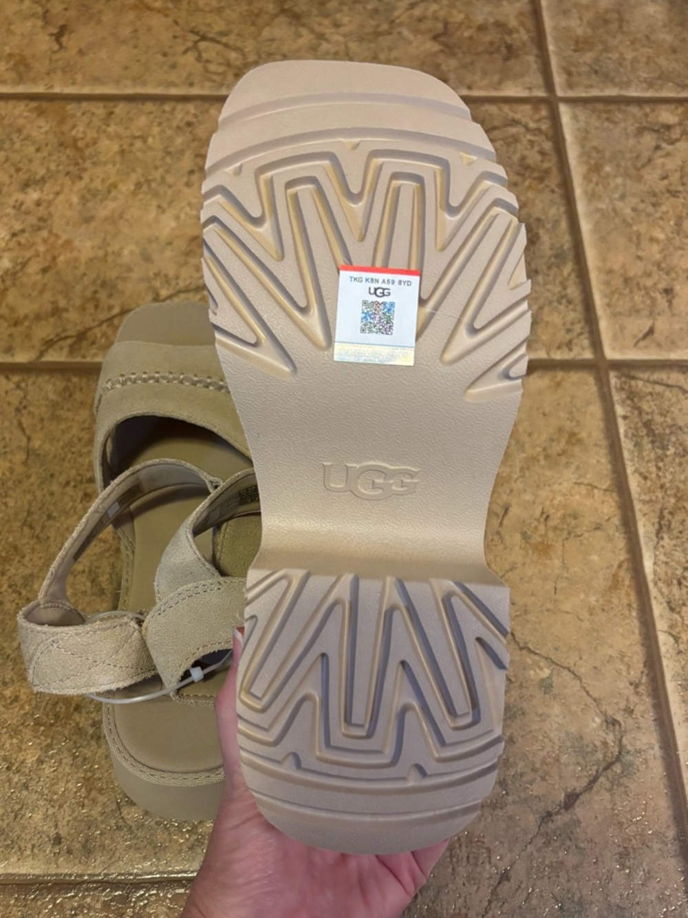 NWOT UGG New Heights Ankle Strap Platform Sandals sz 8 - Picture 4 of 6